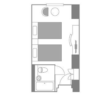 ツインルーム平面図